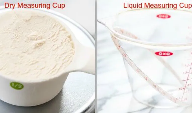 Measuring Ingredients Correctly Dry vs. Liquid 