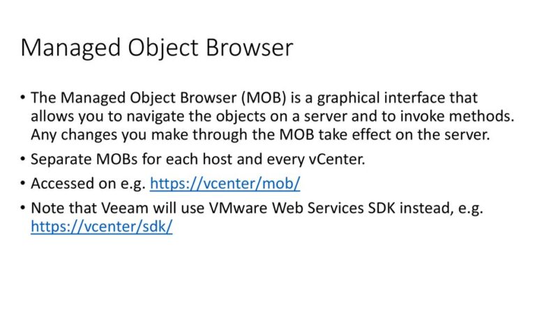 Unlocking Managed Object Browser USA
