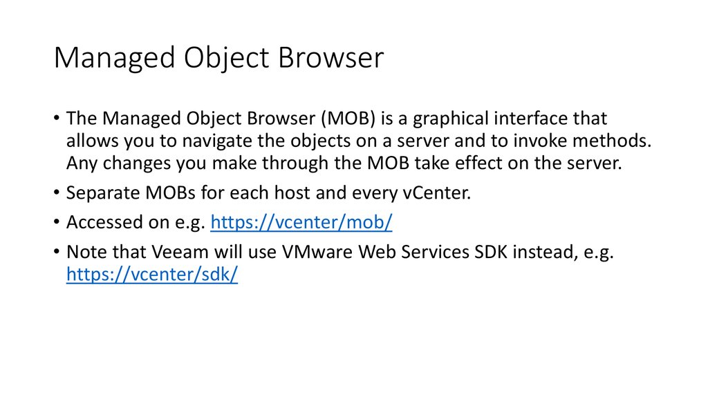 Unlocking Managed Object Browser USA